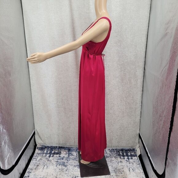 Montgomery Ward Vintage Deep Pink Nightgown and Robe Peignor Set Nylon - Picture 8 of 14